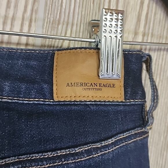 American Eagle Hi-Rise Jegging JeansDistressed Dark Wash Women's 4 - Picture 7 of 14